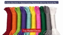 4 Size Dia.4mm 7 Stand Cores Paracord 550 For Survival Parachu... -- Hot Deal 2026 | Limited Offer!