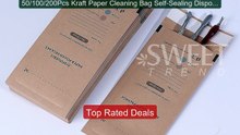 50/100/200Pcs Kraft Paper Cleaning Bag Self-Sealing Disposable Ste... -- Best Deal 2026 | Shop Now!