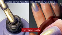 Venalisa Gel Nail Polish 10ml Hema TPO Free Purple Gold Glitt... -- Amazing Value 2026 | Must Have!