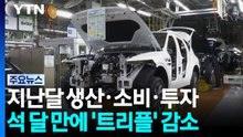 지난달 생산·소비·투자 석 달 만에 '트리플' 감소 / YTN
