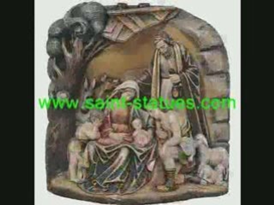 Holy family statues wood carved & handcrafted!