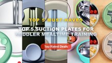 Top 5 Suction Plates For Toddler Mealtime Training: Top 5 Best Sellers - Stainless Steel Baby Plate with Suction Cup, Di...