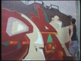 Graffitis en las pistas de Navia 2008