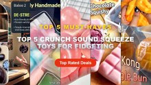 Amazing Top 5 Crunch Sound Squeeze Toys For Fidgeting You Need To See - Crispy Pineapple Bun Shaped Squeeze Fidget Toy H...