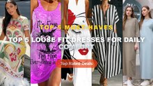 Cheap & Best Top 5 Loose Fit Dresses For Daily Comfort Unboxing & Review - AS SS26 oversize loose T shirt dress + V neck...