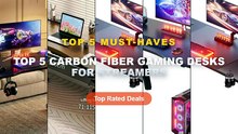 Best Top 5 Carbon Fiber Gaming Desks For Streamers on AliExpress | Review - 80/100/120/140cm Gaming Desk, A Shaped Offic...