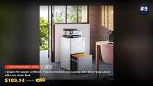 Cheap & Best Top 5 Rolling File Cabinets For Office Storage Unboxing & Review - Mobile Office File Cabinet with Charging...