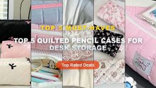 Top 5 Best Top 5 Quilted Pencil Cases For Desk Storage (Must Have!) - INS Large Capacity Pink Pen Bag Creative Soft Touc...