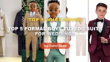 Amazing Top 5 Formal Boys Tuxedo Suits For Weddings You Need To See - Elegant Burgundy Boy's Suit Set for Wedding, 3 Pie...