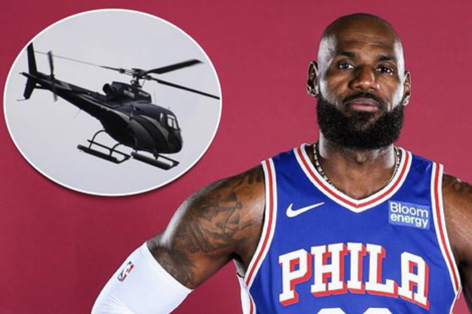 LeBron, que vive en Nueva York, viaja en helicóptero a Filadelfia para evitar atascos y jugar con los Sixers