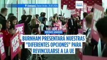 Burnham presentará opciones sobre la relación entre Reino Unido y la UE a finales de año