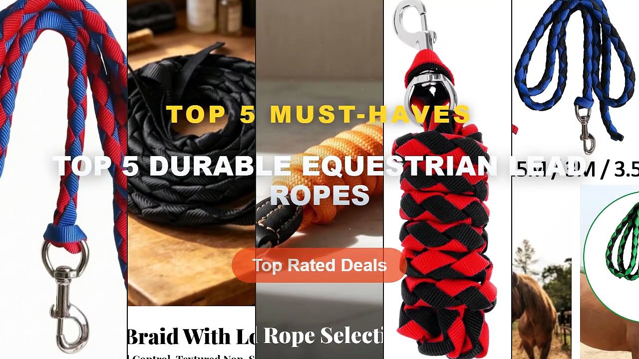 Top 5 Best Top 5 Durable Equestrian Lead Ropes (Must Have!) - Braided ...