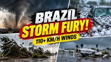 Brazil Shocking Storms: Strong Winds, Tornado & Giant Hail Batter Paraná | World News