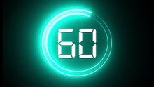 Timer 60 seconds Ciano