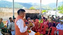 जमेली में सिंचाई राज्य मंत्री ऋषि कण्डवाल का ढोल-दमाऊ के साथ भव्य स्वागत