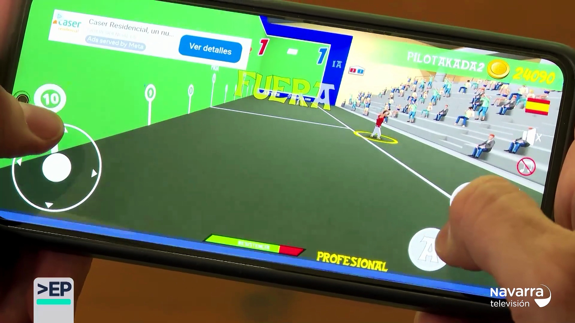 Primer videojuego de pelota a mano