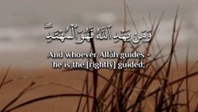 ﴿ وَمَنْ يَهْدِ اللَّهُ فَهُوَ المُهْتَدِ وَمنْ يُضْلِلْ فَلَن تَجِدَ لَهُمْ أوْلِياءَ منْ دُونِهِ ﴾