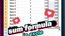 SUM Formula in Excel