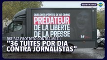 Em Paris, RSF faz protesto contra Milei e denuncia perseguição à imprensa na Argentina