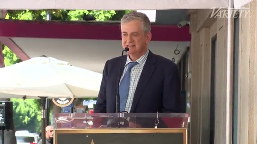 Greg Daniels speaks during his Hollywood Walk of Fame ceremony