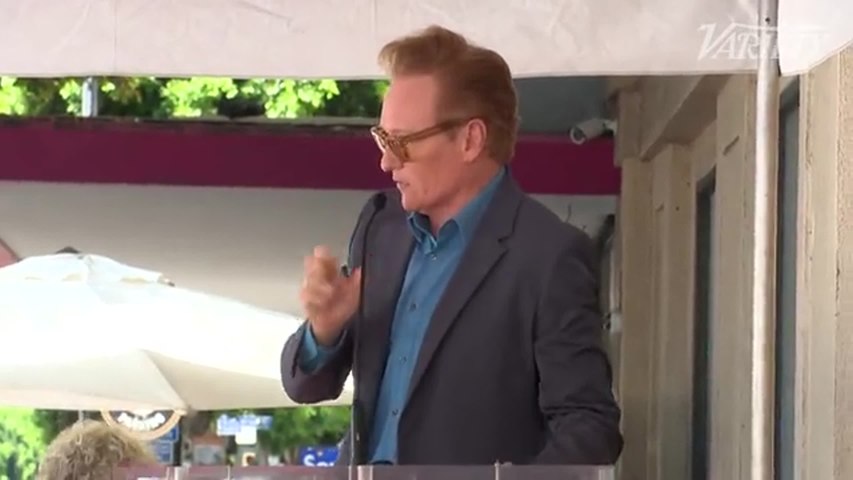Conan O'Brien honors Greg Daniels during his Hollywood Walk of Fame ceremony