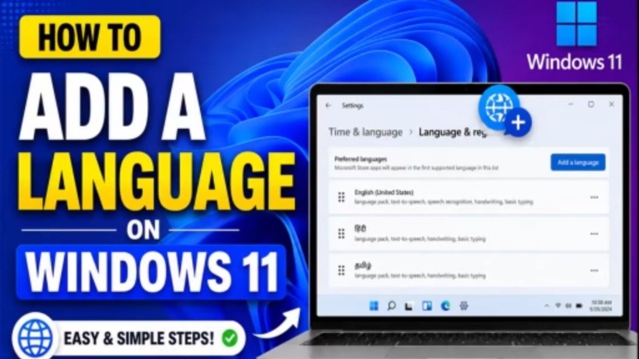 How to Add a Language on Windows 11 | Set Your Mother Tongue Language ...