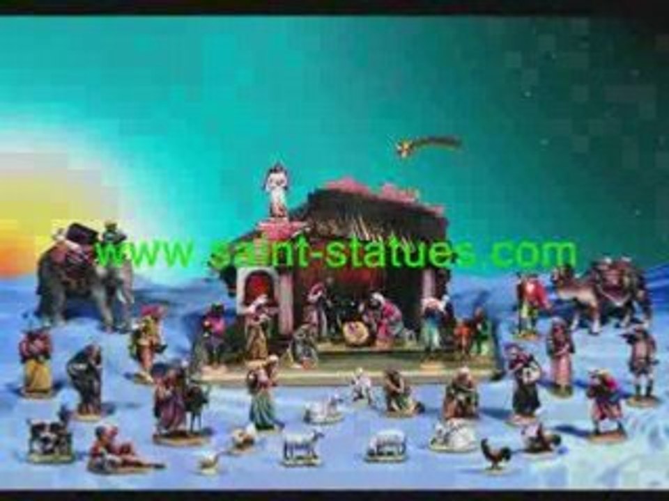 Nativity figures wood carved & handcrafted!