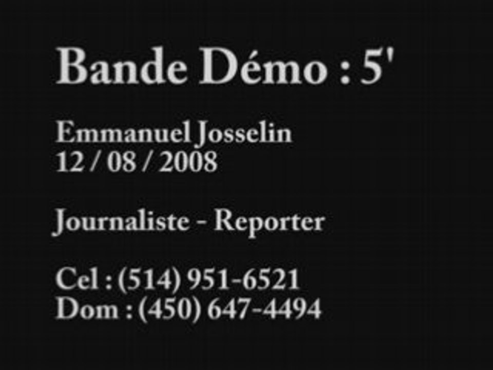 La Demo de Emmanuel Josselin