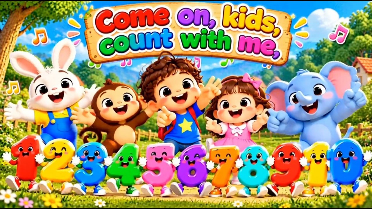 Numbers Song for Kids 1 to 10 🎵 | Learn Counting with Fun Animals ...