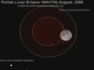 Partial Lunar Eclipse 16th/17th August 2008