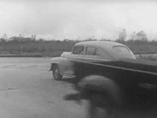 Classic Cars in Bad Automobile Accidents in Vintage Movie