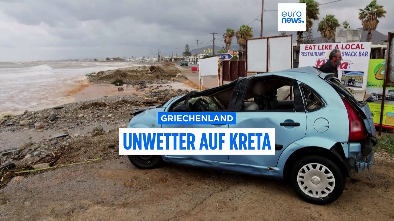 Notstand auf Kreta - Überschwemmungen, Erdrutsche und Stromausfälle