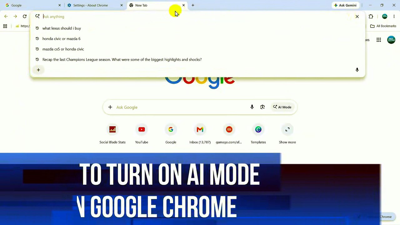 How To Turn On AI Mode On Google Chrome - video Dailymotion