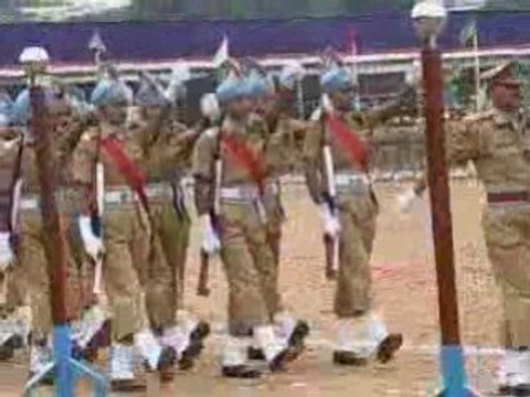 Independence day flag hoisting