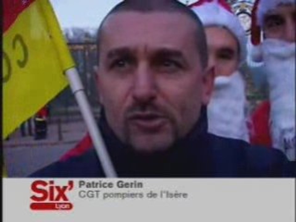 Manifestation pompiers Lyon 1