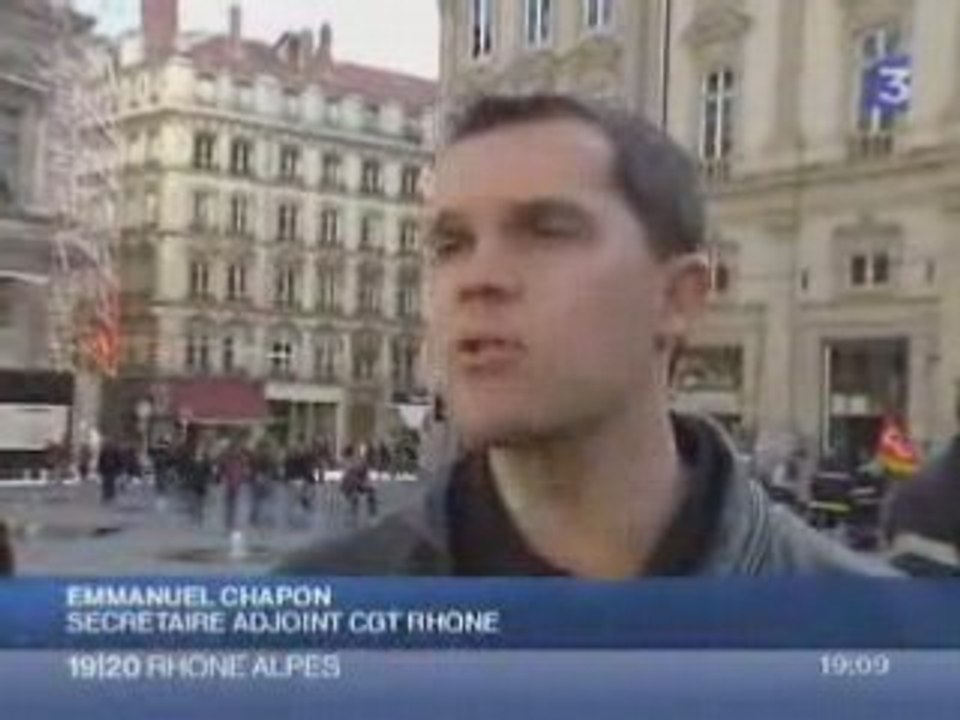 Manifestation pompiers Lyon 4