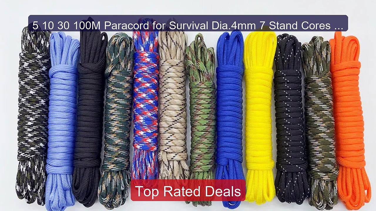 5 10 30 100M Paracord for Survival Dia.4mm 7 Stand Cores Parac... -- Hot Deal 2026 | Limited Offer!