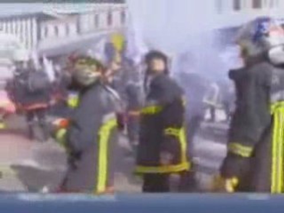 Manifestation pompiers: Marseille