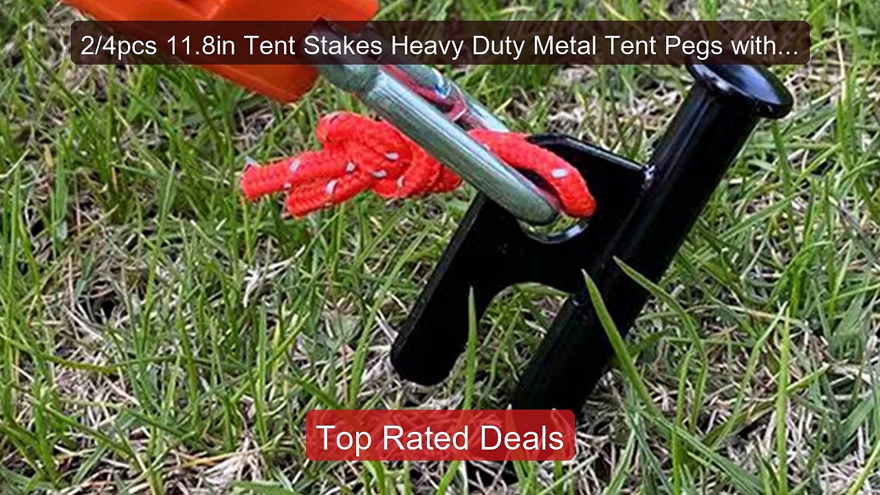 2/4pcs 11.8in Tent Stakes Heavy Duty Metal Tent Pegs with S... -- Top Pick 2026 | Unbeatable Price!
