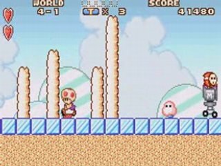 Super Mario Advance : exemple d'un niveau