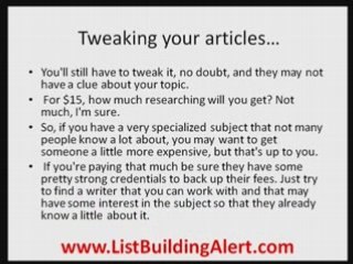 List Building and Blogging