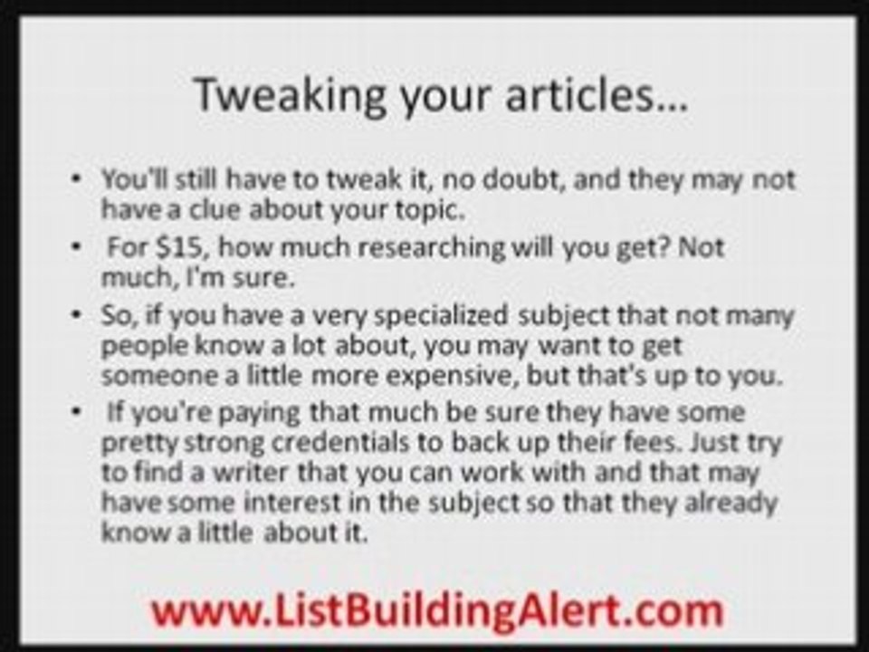 List Building and Blogging