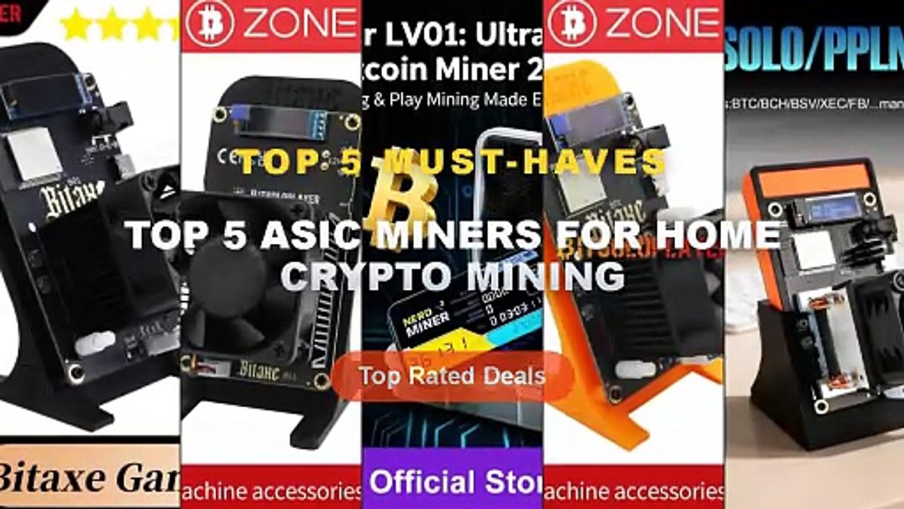 Amazing Top 5 ASIC Miners For Home Crypto Mining You Need To See - Bitaxe Gamma 602 Bitcoin Solo Mining Machine 1.7~1.8T...