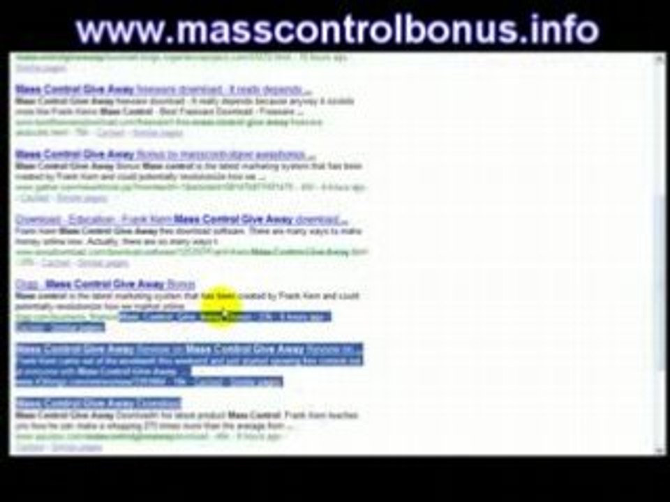 Frank Kern Mass Control