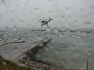 demonstration sauvetage en mer du Super frelon a plouescat