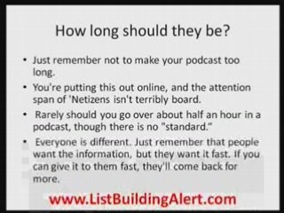 List Building with Podcasting