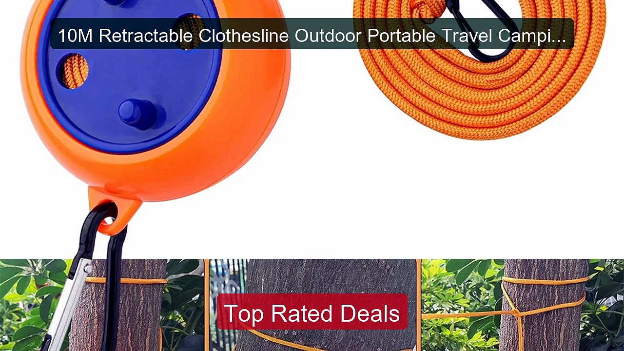 10M Retractable Clothesline Outdoor Portable Travel Camping Washing... -- Top Rated 2026 | Buy Now!
