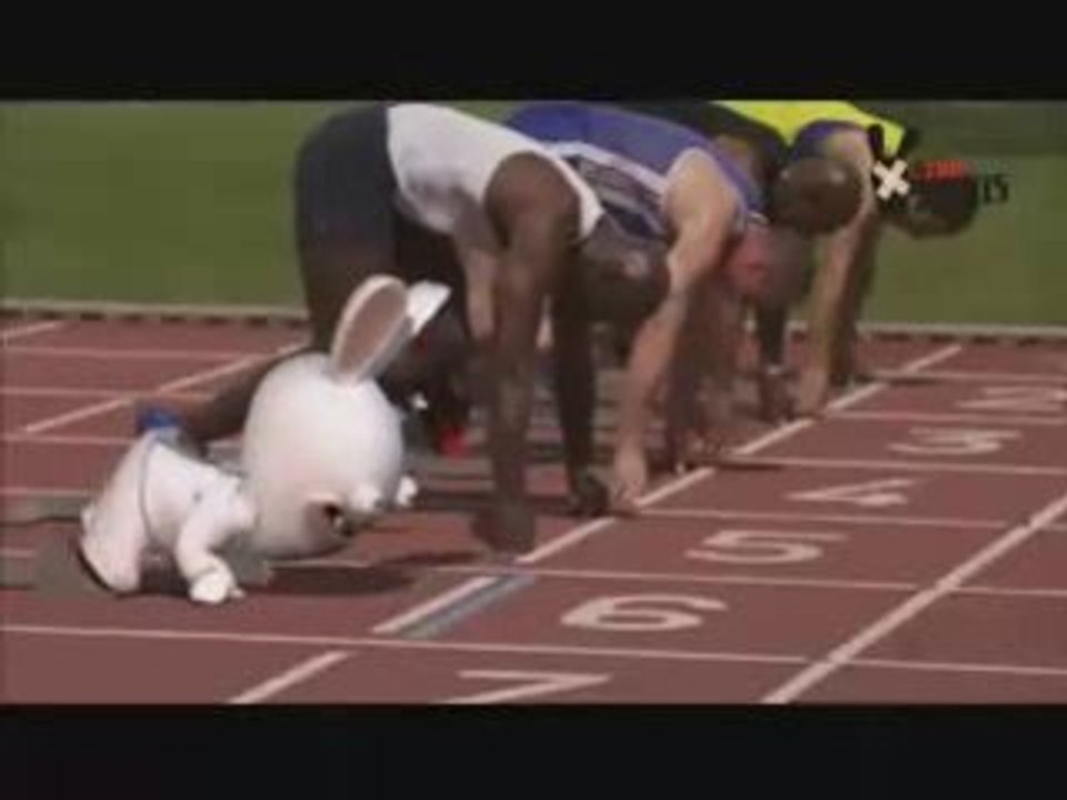 Lapins crétins show - 100 mètres