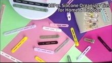 28Pcs Silicone Cable Ties Reusable – Multipurpose Cable Management Organizer