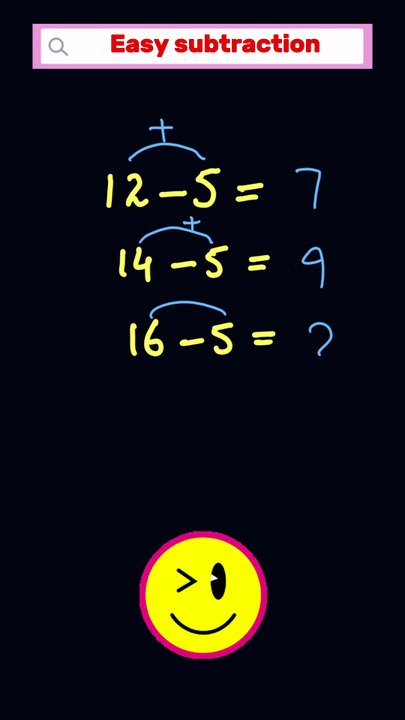 easy subtraction - video Dailymotion